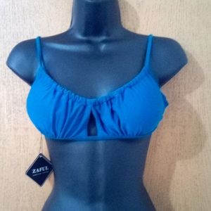 Zaful turquoise bikini top size medium or US‎ 6